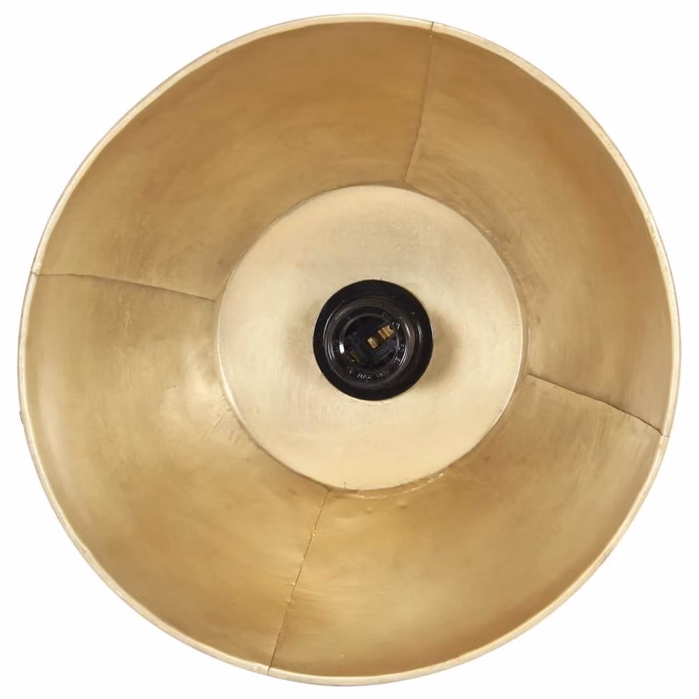 Berkfield Home Round Brass Hanging Lamp in Gold, Diameter: 28.5 cm, E27, 25 W – 2