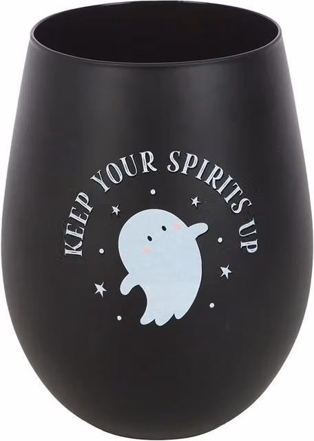 Something Different Ghost Stemless Glass Tumbler, Black, 500ml