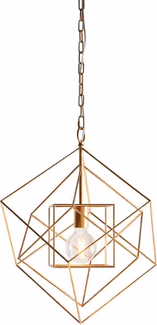 Perch & Parrow Sansa Small Geometric Pendant Light in Gold Leaf
