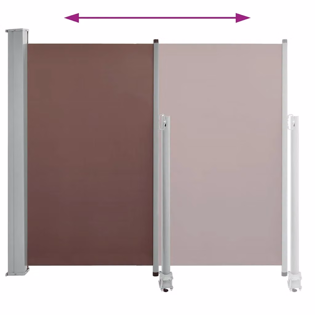 Berkfield Home Brown Retractable Side Awning, W/D/H: 300 x 120 x 120 cm – 4