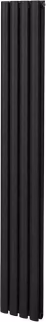 Monstershop Oval Column Radiator in Black Steel, H 180 cm x W 24 cm
