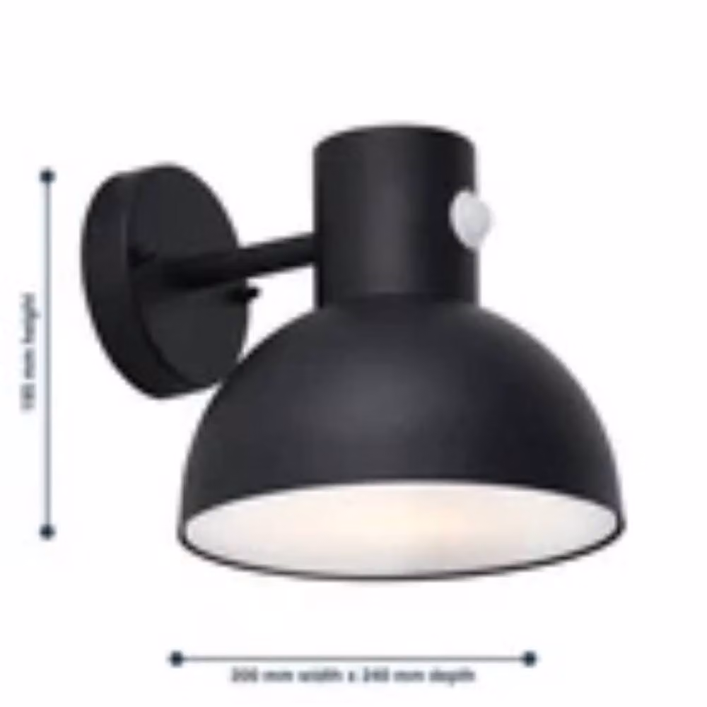 Havendro Modern LED Outdoor Wall Light with Motion Sensor in Black – 3