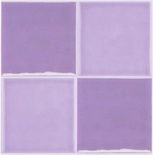 Livingandhome 30 Piece Self Adhesive Purple Square Wall Tile Stickers