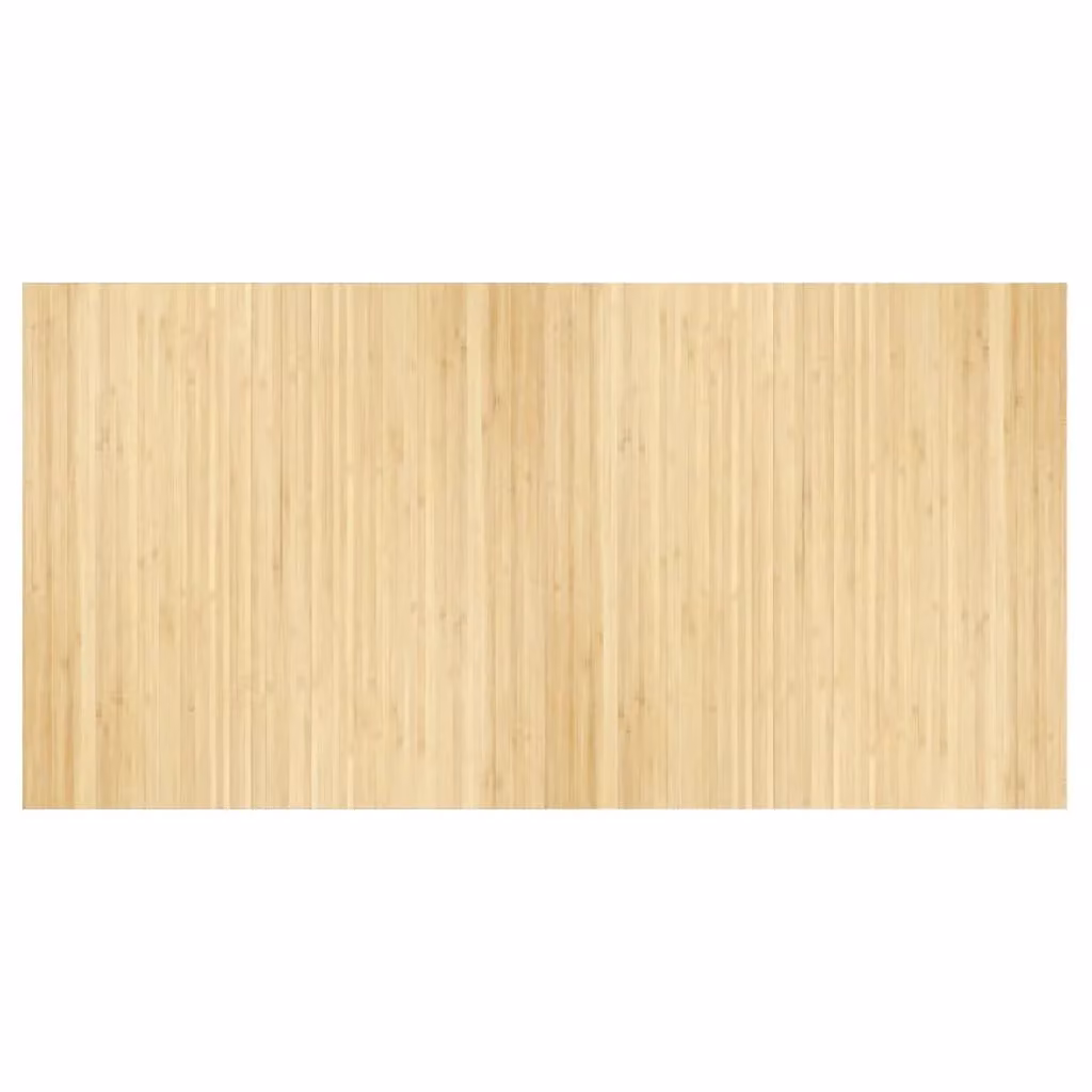 Berkfield Home Rectangular Bamboo Rug in Beige, W: 100 cm x D: 200 cm
