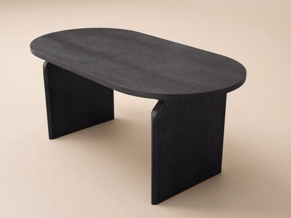 Solace+Co Varm Extendable Oval Dining Table in Black Wood – 2