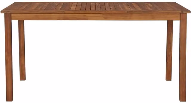 Berkfield Home Brown Acacia Wood Extendable Garden Table, W/D/H: 150 x 90 x 74 cm – 1