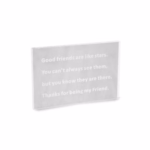 Marco Paul Good Friends Acrylic Plaque Paperweight in Transparent – 3