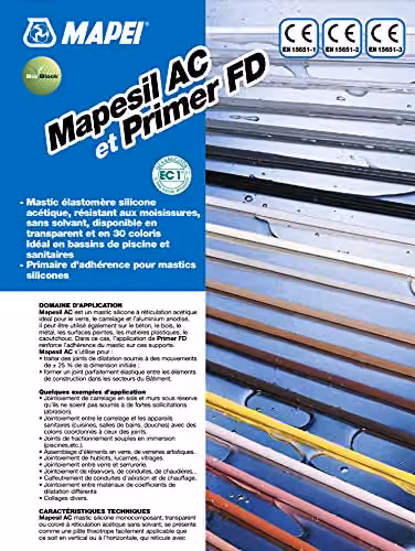 Mapei Mapesil AC Mould Resistant Silicone Sealant, Anthracite Grey, 310 ml – 2