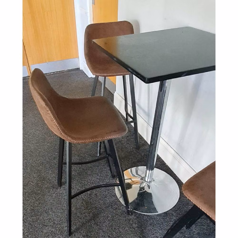 netfurniture Metropolitan Square Poseur Table in Black Wood – 4