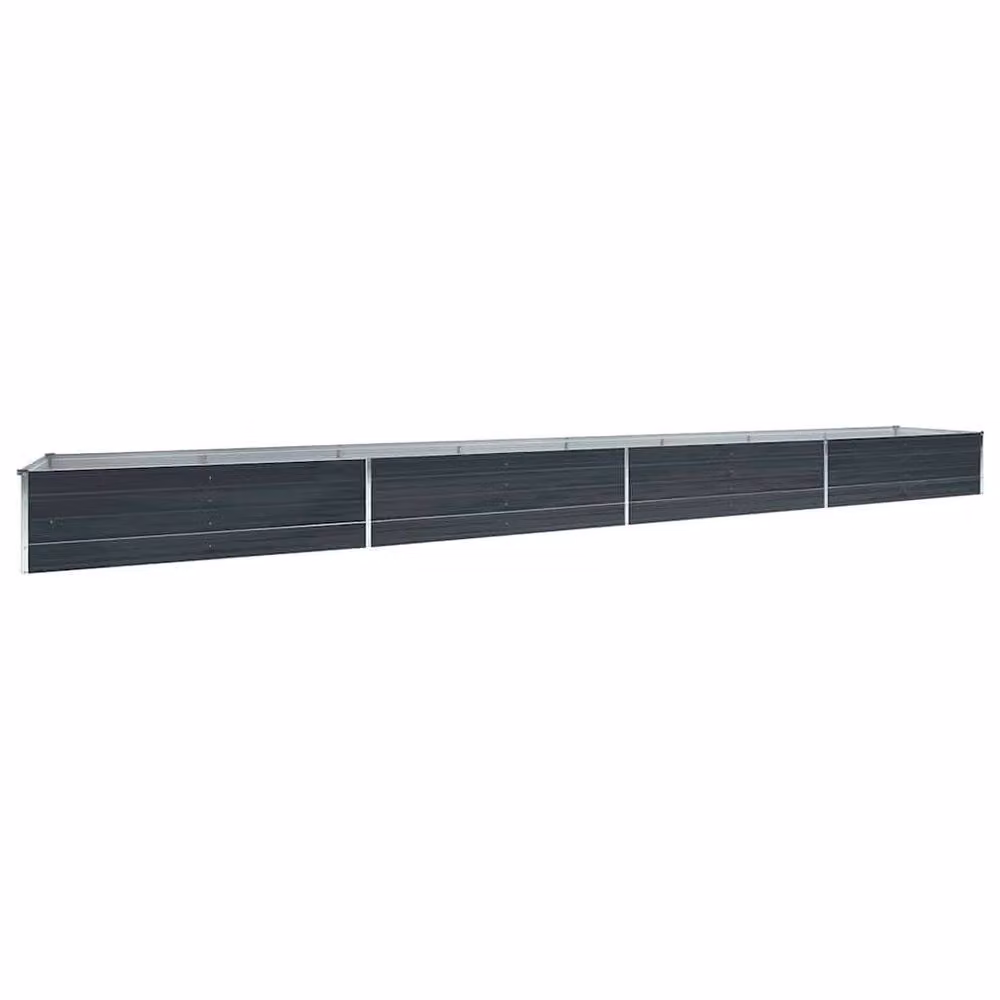 Berkfield Home Garden Galvanised Steel Raised Bed in Anthracite, W: 600 cm, D: 80 cm, H: 45 cm – 2