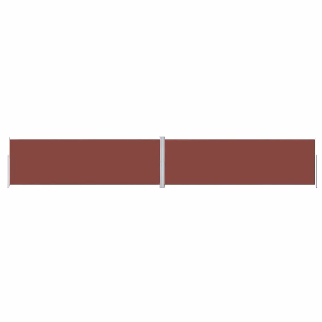 Berkfield Home Retractable Single Roller Side Awning in Brown, W/D/H: 1200 x 200 cm – 2