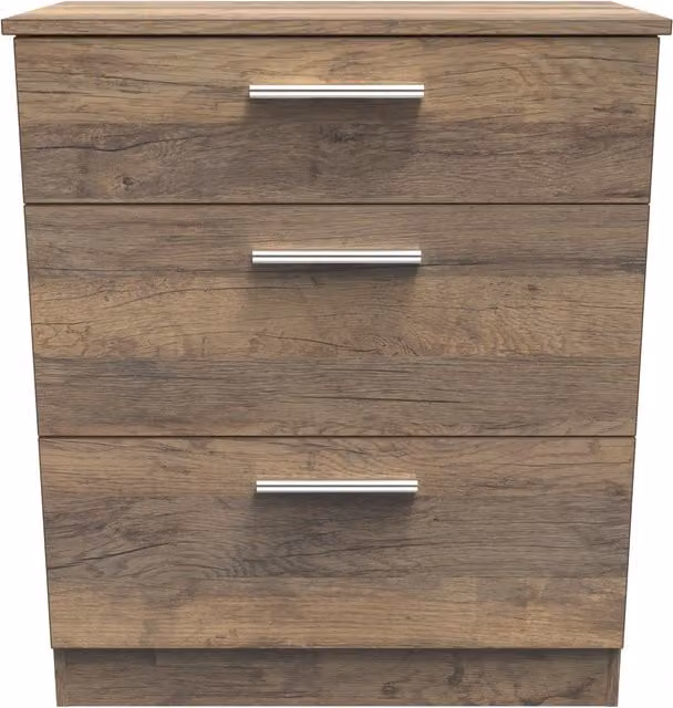 Ready Assembled 2 U Trent 3 Drawer Deep Chest in Dark Brown – 1