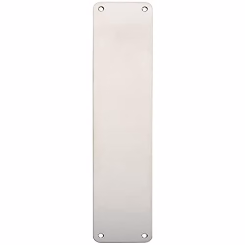 Loops Bright Stainless Steel Plain Door Finger Plate W: 35.0 cm, H: 7.5 cm