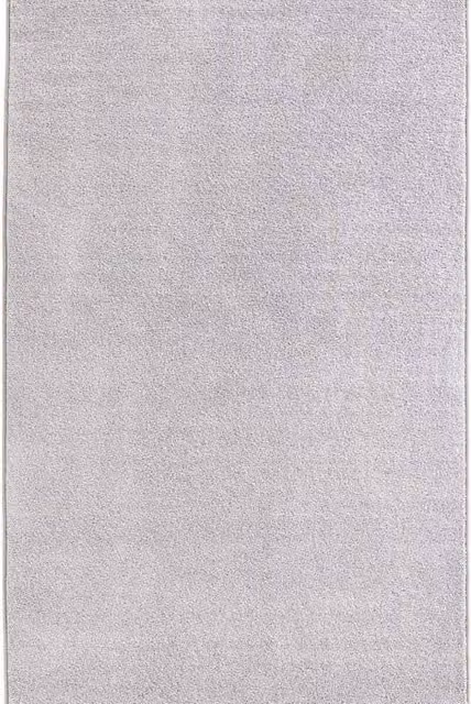 THE RUGS Velours Pure Modern Plain White Velour Rug, W: 140 cm, L: 200 cm