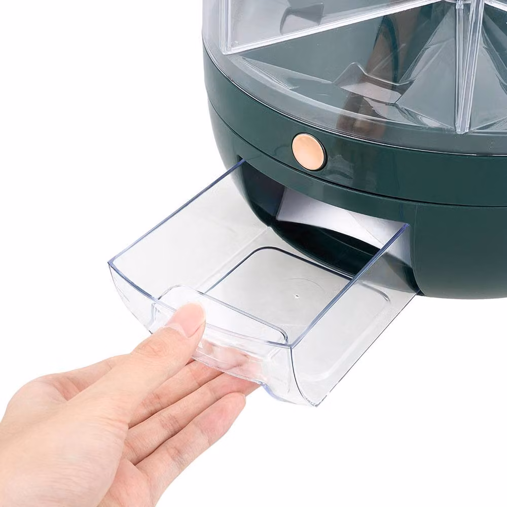Living and Home 6 Grid Rotating Food Dispenser Grain Container in Green, Large – 4