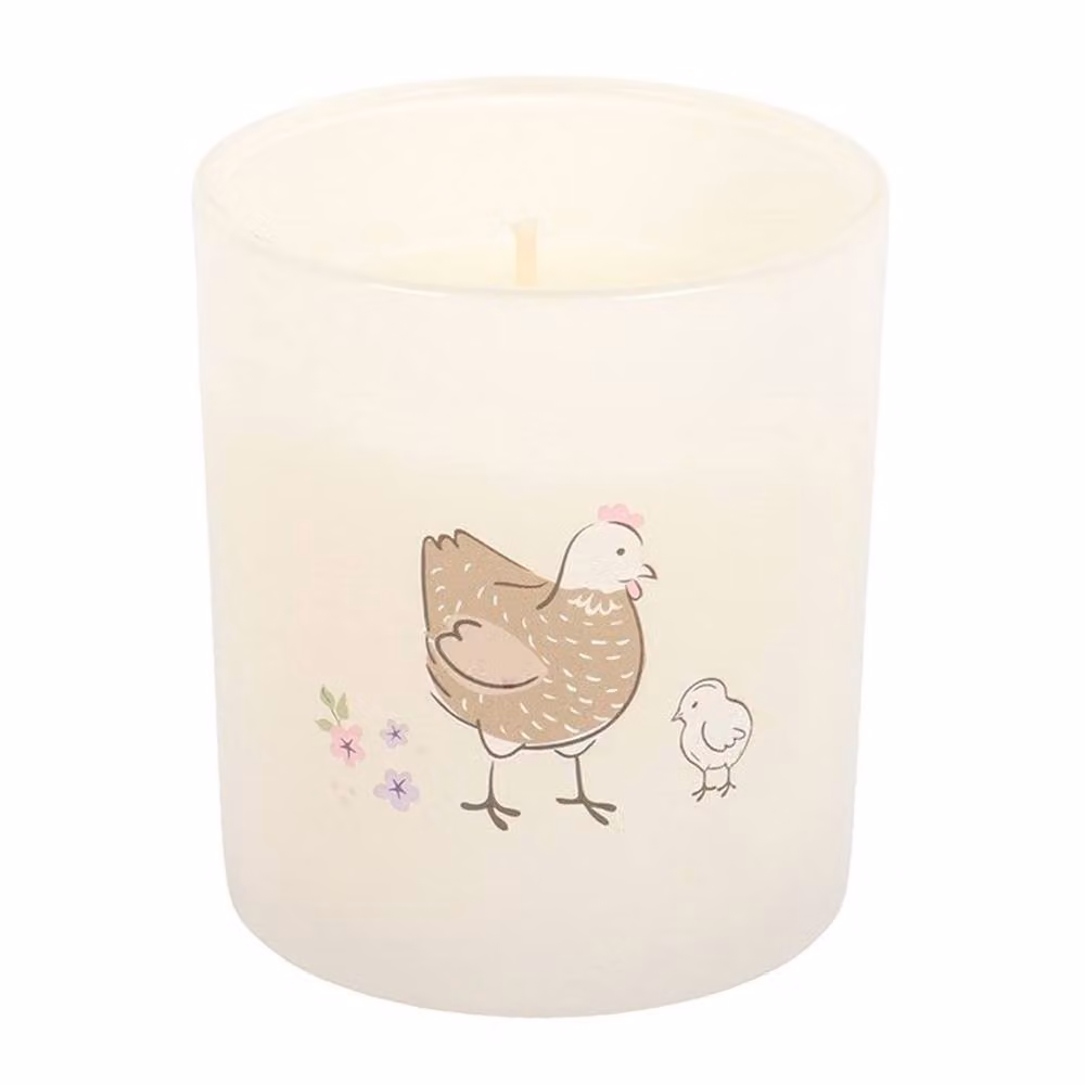 Uniqueful Mother Hen Nectarine Honey Pillar Candle in White – 2
