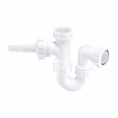 McAlpine WM2 1.5 inch Sink Trap with Horizontal Nozzle, White