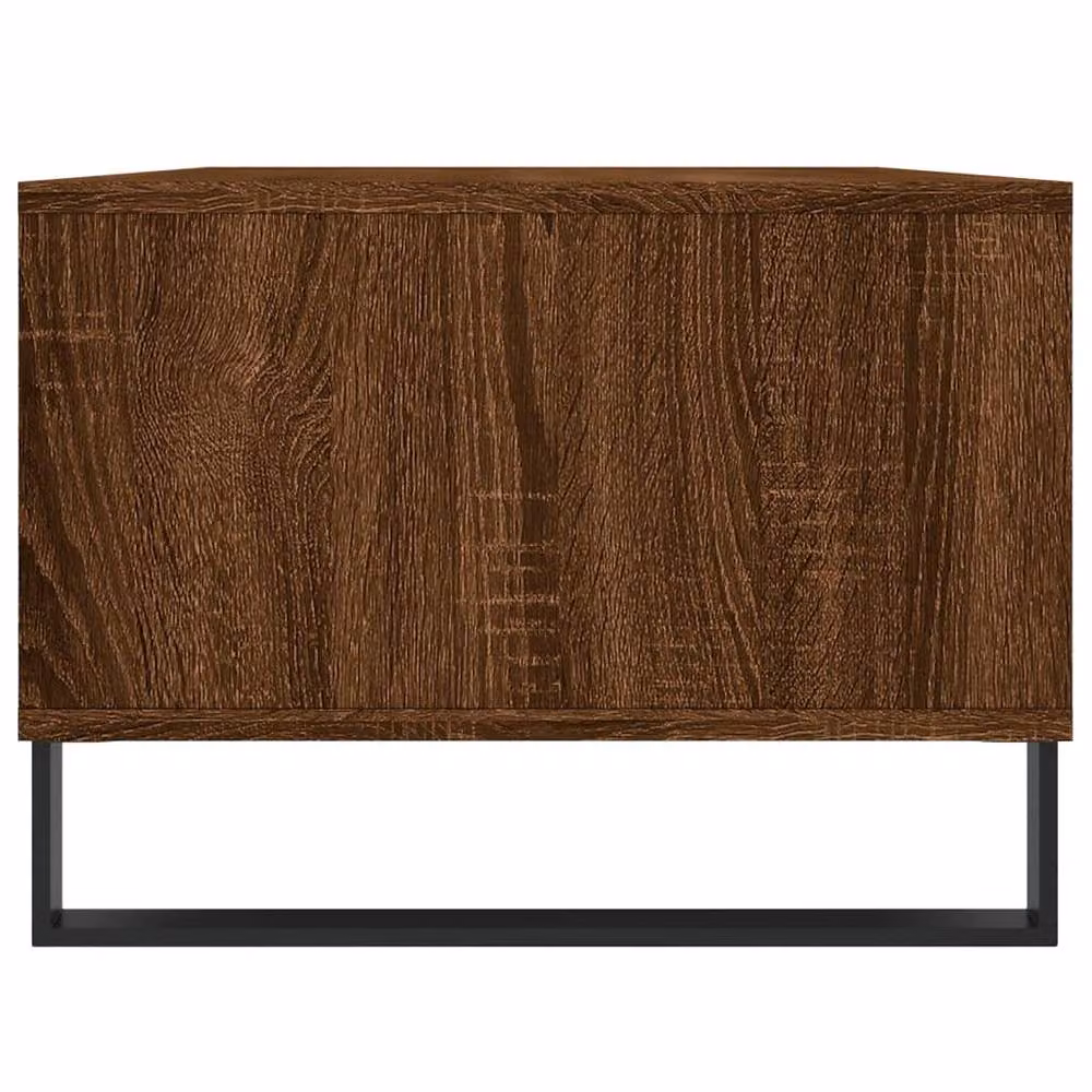 Berkfield Home Modern Rectangular Coffee Table in Brown Oak, W/D/H: 90 x 50 x 36.5 cm – 4