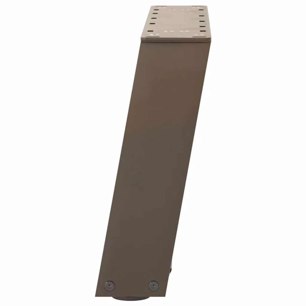 Berkfield Home U-Shaped Coffee Table Legs, 2 Piece Set, Brown Matt Steel, Height: 40 cm, Width: 30.5 cm – 4