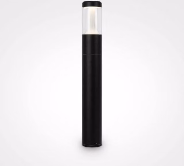Maytoni Koln LED Outdoor Bollard, Black, Height: 65 cm, 4000K Cool White, IP54