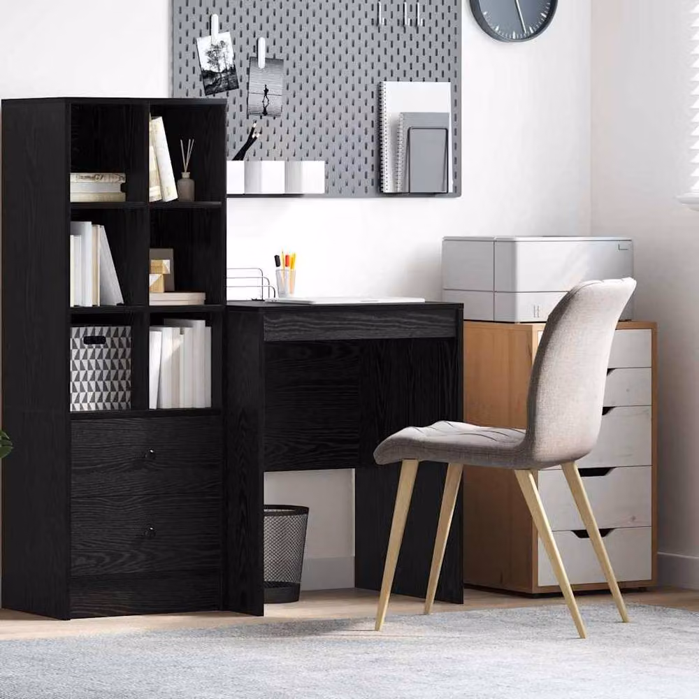 Berkfield Home Writing Desk in Black Oak, W/D/H: 60 x 50 x 76 cm – 2