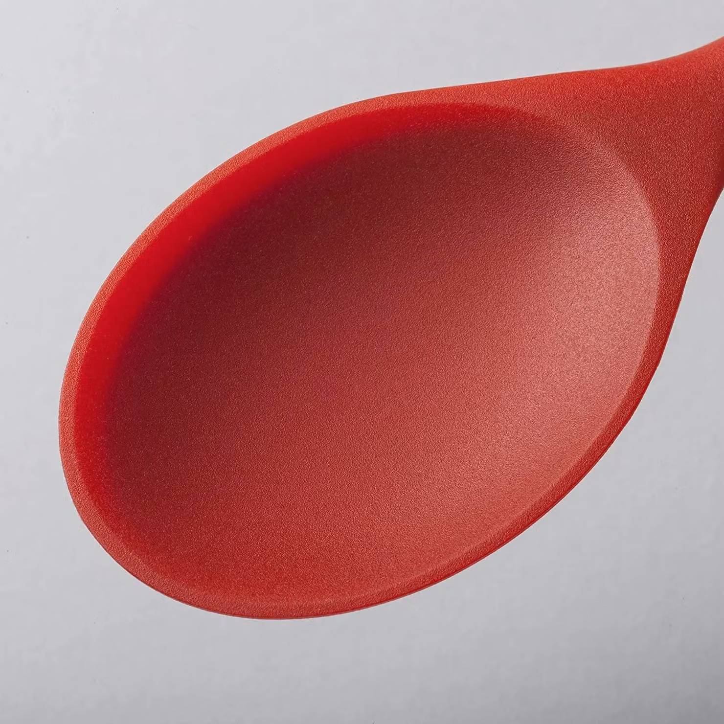 Zeal Red Silicone Non-Scratch Oval Cooking Spoon, 28 cm – 5