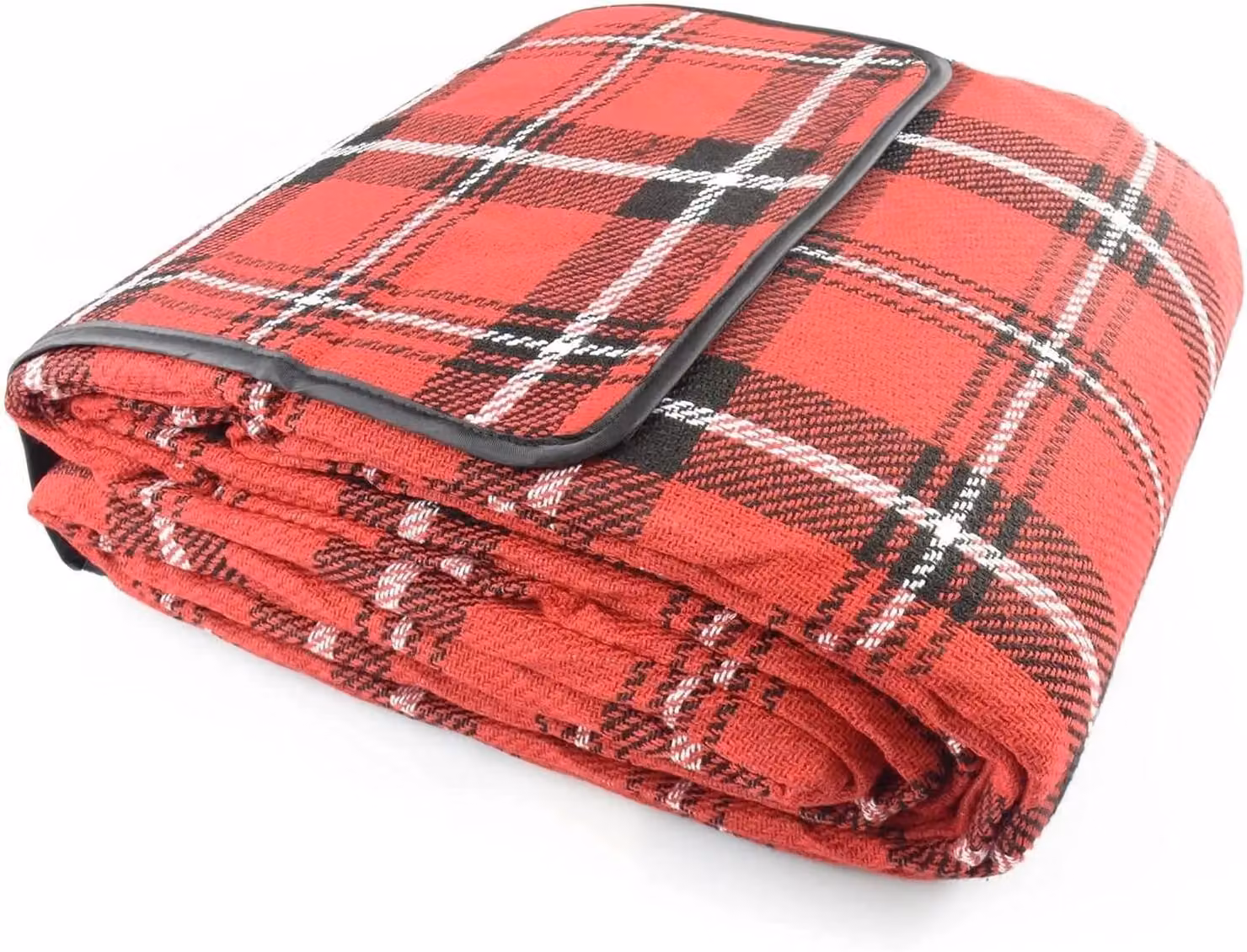 Mantraraj Foldable Waterproof Picnic Blanket with Carrying Handle in Red – 2