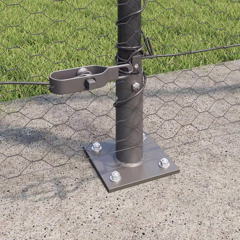 Berkfield Home Grey Steel Hexagon Fence, W: 140 cm, L: 100 m – 3