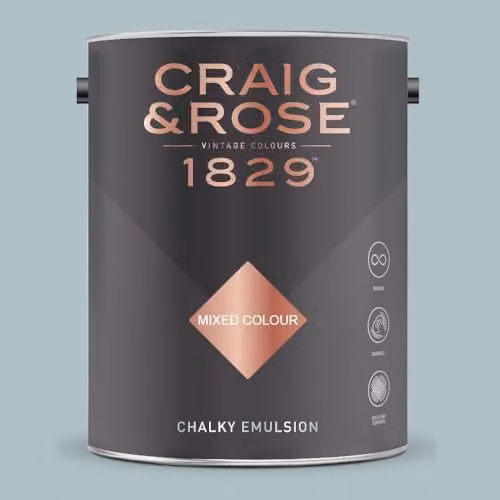 Craig & Rose 1829 Chalky Emulsion Paint in Swedish Blue, 5 l