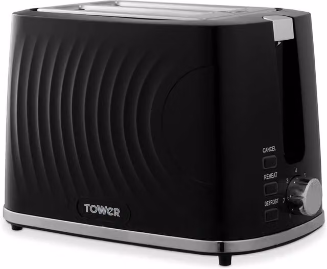 Tower 2-Slice Toaster Sonar 900W in Black – 1