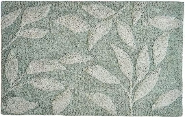 Dreams & Drapes Sandringham Floral Cotton Bath Mat, Green, W/D/H: 50 x 80 x 0.5 cm