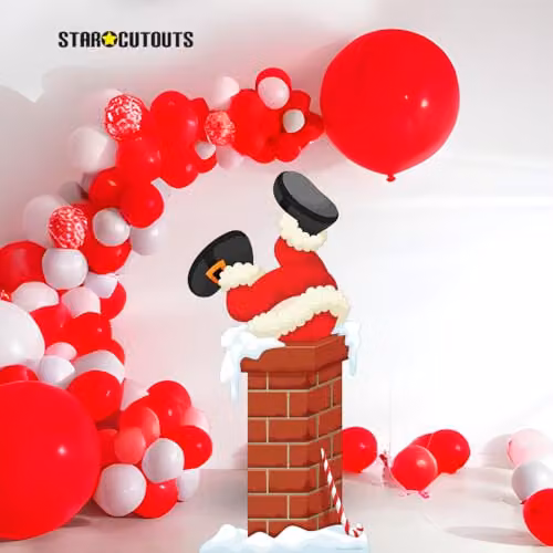Star Cutouts SC1651 Santa Claus In Chimney Multicolour Cardboard Cutout – 4