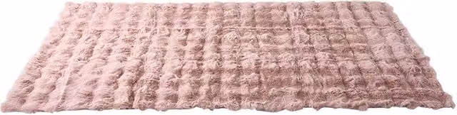 Garden Sanctuary Pink Thick Plush Knitted Faux Fur Sofa Throw – 1