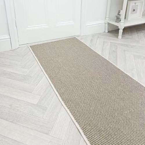 runrug Maritime Reversible Indoor/Outdoor Hallway Runner Rug in Beige, W: 60 cm, L: 360 cm