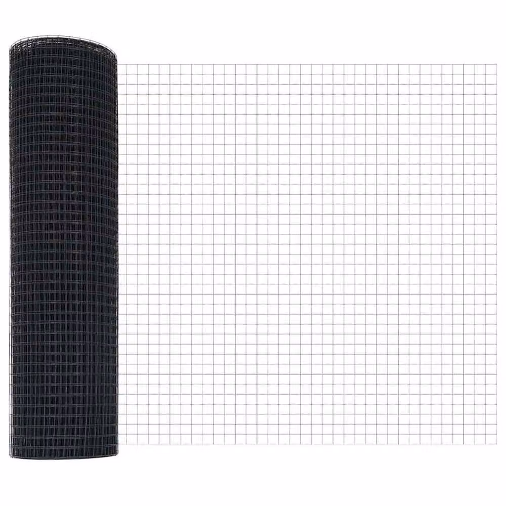 Berkfield Home Grey PVC Coated Steel Single-Bar Welded Wire Fence – 3