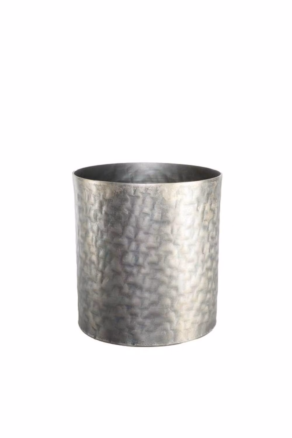 KDMD Apollo Cylinder Antique Silver Metal Pot, Diameter: 22 cm – 2