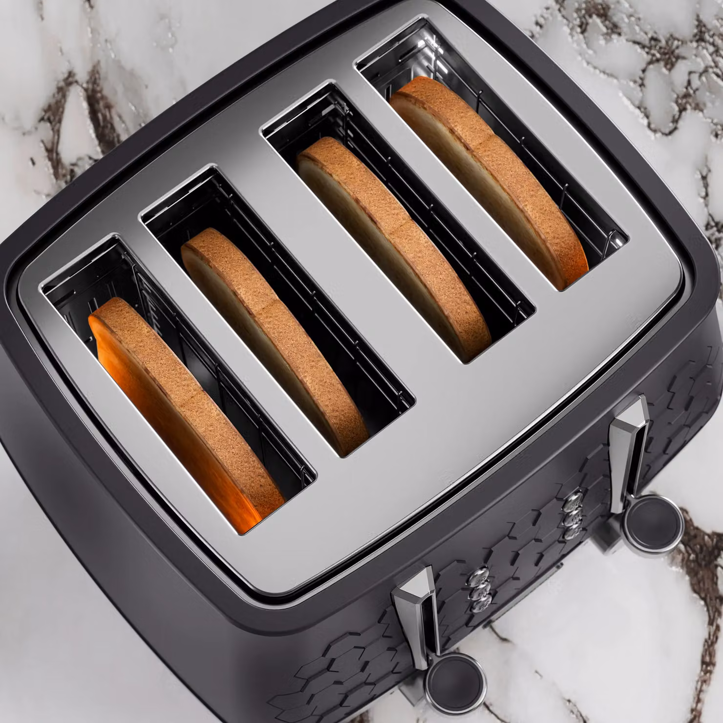 Morphy Richards Cassini Outer Space Kettle and 4 Slice Toaster Set in Black – 4