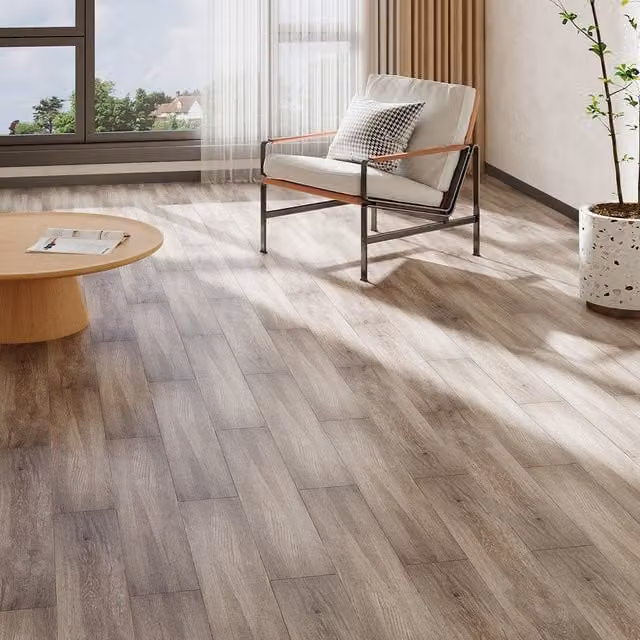 Lifeideas 20 Piece Wood Look Click Flooring Set in Brown