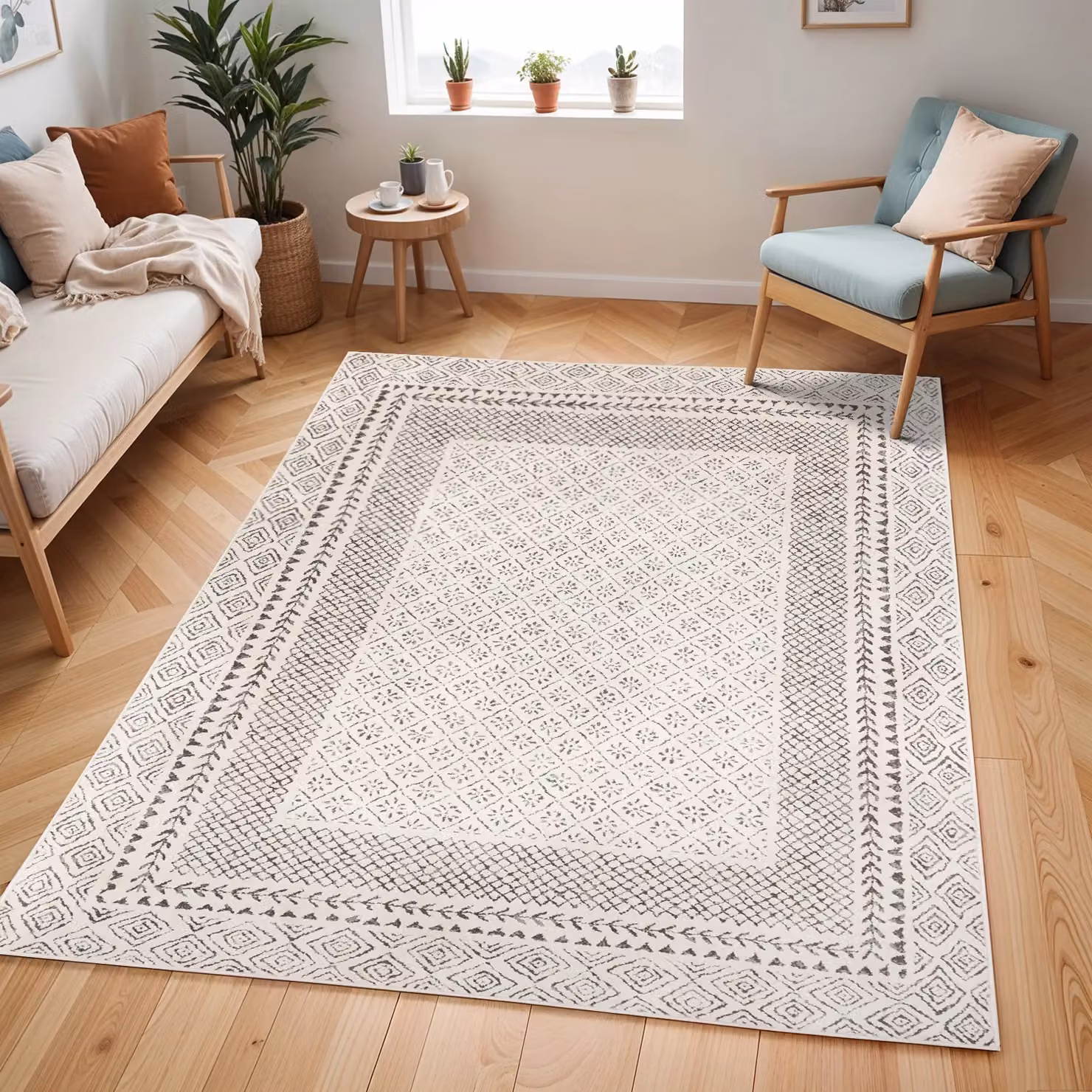 Livabliss Freud Modern High Pile Rectangular Rug in Black, Brown and Grey, W: 160 cm, L: 220 cm – 3