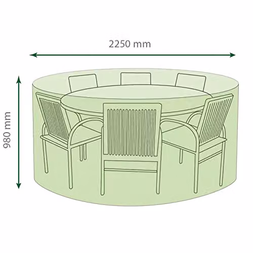 St Helens Home and Garden Water Resistant Large Round Patio Set Cover in Green – 2