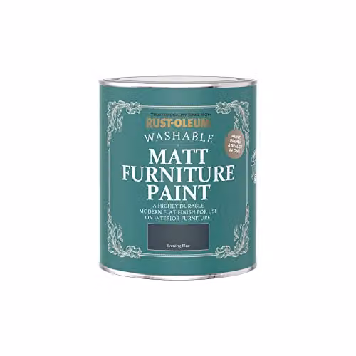 Rust-Oleum Matt Furniture and Skirting Board Paint, Evening Blue, 750ml – 3