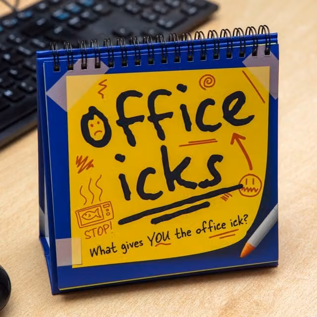 Boxer Gifts Office Icks Flipbook for Adults in White and Multicolour