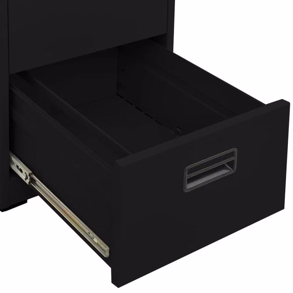Berkfield Home Modern Metal Filing Cabinet in Black, W/D/H: 46 x 62 x 72.5 cm – 4