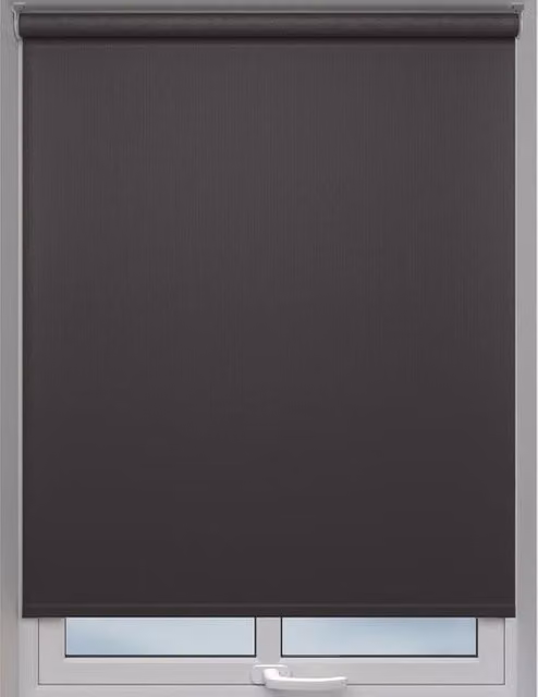 Terrys Lario Made to Measure Blackout Roller Blind in Black and Grey