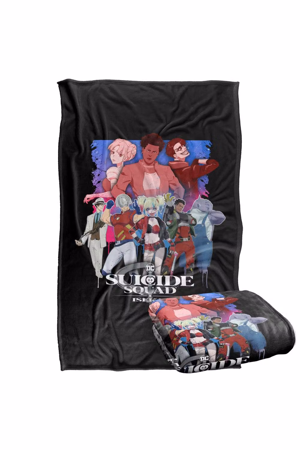 Warner Bros. Suicide Squad Isekai Ready To Fight Super Soft Silky Touch Polyester Throw Blanket, Multicolour, Large – 2