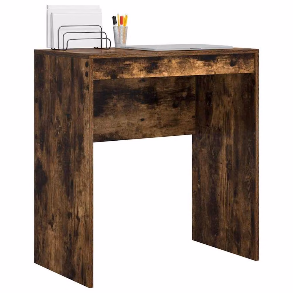 Berkfield Home Smoked Oak Writing Desk in Brown, W/D/H: 70 x 40 x 76 cm – 3