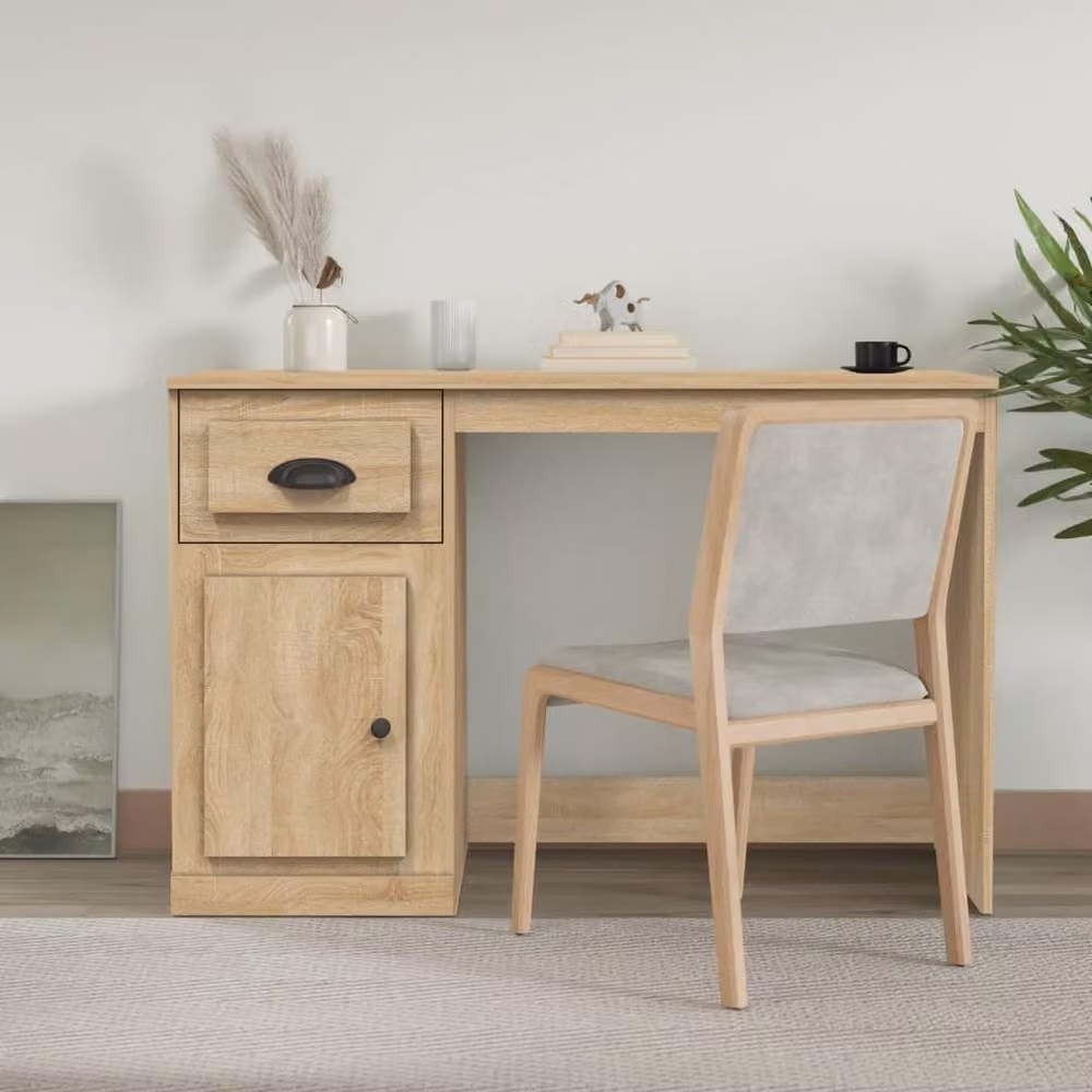 Berkfield Home Office Computer Desk in Sonoma Oak Brown, W/D/H: 115 x 50 x 75 cm – 2