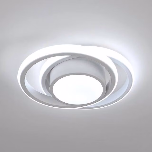 Goeco Modern Round LED Ceiling Light in White, 32 W, 6500 K – 1