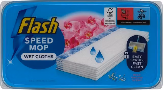 Flash SpeedMop Refill Pads, 10 Pack, White