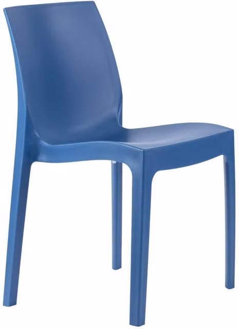 netfurniture Sorith Modern Blue Plastic Kitchen and Dining Chair